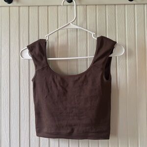 Garage brown crop top!